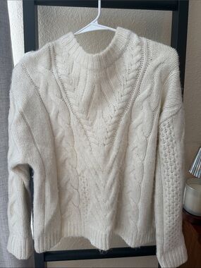 a new day Cream Cable Knit Sweater
